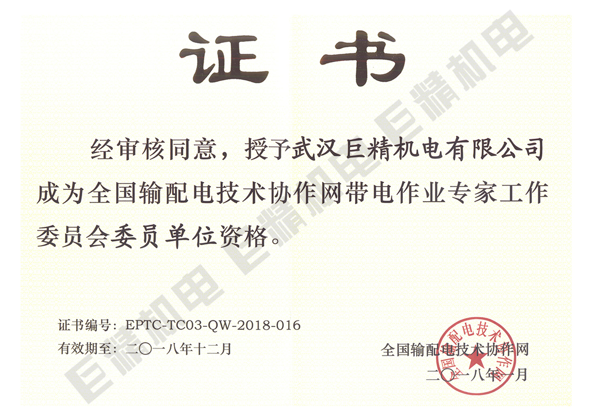 全國(guó)輸配電技術(shù)協(xié)作網(wǎng)帶電作業(yè)專家工作委員會(huì)委員單位